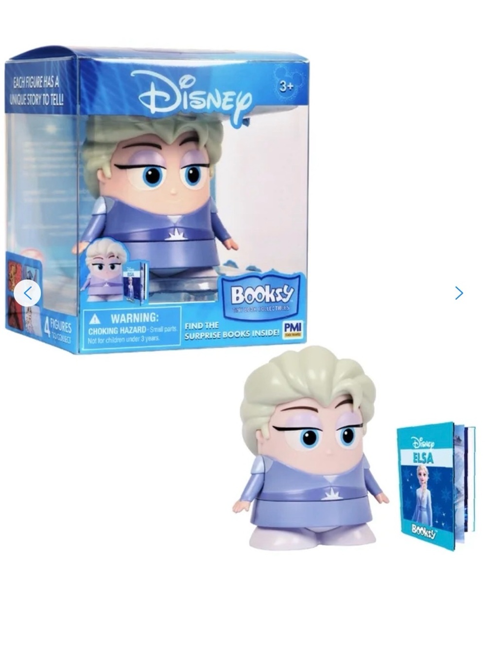 Booksy Disney Edition Elsa Collectible Figure with Tiny Storybook